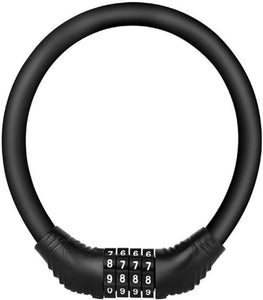 Heavy Duty Bike Lock,Kryptonite Bike Lock, 4-Digit Combination Cable Lock - Be Suitable for Cycle, Motorcycle, Scooter, Mountain Bike, Pram