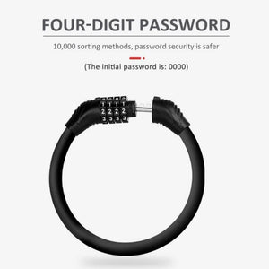 Heavy Duty Bike Lock,Kryptonite Bike Lock, 4-Digit Combination Cable Lock - Be Suitable for Cycle, Motorcycle, Scooter, Mountain Bike, Pram