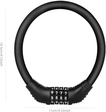 Load image into Gallery viewer, Combination Cable Lock – 4-Digit Code, Heavy-Duty for Bikes &amp; Prams
