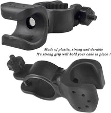 Load image into Gallery viewer, Cane Holder for Drive Rollator, Walker, Wheelchair - Universal Crutches Stick Bracket Accessories, 1" ID, 2 Pcs (A)
