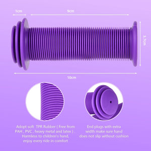 Kids Bike Handlebar Grips, Solid Color Children's Bike Handlebars