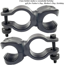 Load image into Gallery viewer, Cane Holder for Drive Rollator, Walker, Wheelchair - Universal Crutches Stick Bracket Accessories, 1" ID, 2 Pcs (A)
