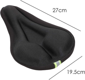 Bike Seat Cushion Cover - Gel Cushion for Extra Comfort - Suitable for Bicycle, Road Bike, Mountain Bike - Indoor, Outdoor, Exercise