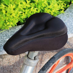 Bike Seat Cushion Cover - Gel Cushion for Extra Comfort - Suitable for Bicycle, Road Bike, Mountain Bike - Indoor, Outdoor, Exercise