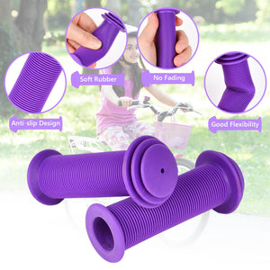 Kids Bike Handlebar Grips, Solid Color Children's Bike Handlebars