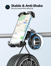 Load image into Gallery viewer, Bike phone mount 8S, quick install, 360° rotation, anti-slip, fits most 4.7–6.8 inch phones.
