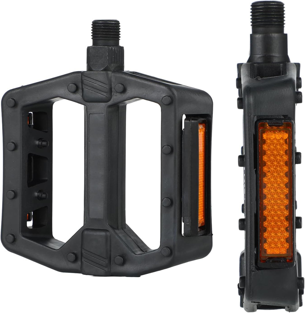 Bicycle Pedals,Mountain Bike Pedals,Bike Pedals,Bicycle Pedals with Reflectors,9/16-inch Bearing Platform Pedals