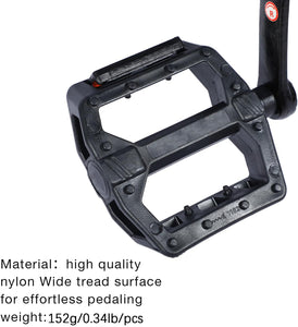Bicycle Pedals,Mountain Bike Pedals,Bike Pedals,Bicycle Pedals with Reflectors,9/16-inch Bearing Platform Pedals