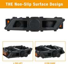 Load image into Gallery viewer, Platform bicycle pedals for MTB/road bike, reflectors built‑in, 9/16″ standard size
