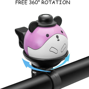 Funny Bike Bell Kids, 4 COLOURS - Universal Bike/Scooter/Micro Scooters Plain Handlebar Bell, Kids Bike Accessories | Loud | Waterproof | For Boys & Girls | Bicycle Bell Kids, Childrens Horn