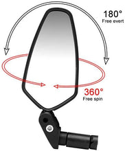 Load image into Gallery viewer, CUSHBIKE Rotatable Bicycle Rearview Mirror, Adjustable, Wide-Angle Handlebar Mirror for Safe Cycling
