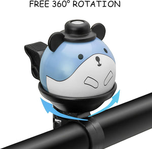 Funny Bike Bell Kids, 4 COLOURS - Universal Bike/Scooter/Micro Scooters Plain Handlebar Bell, Kids Bike Accessories | Loud | Waterproof | For Boys & Girls | Bicycle Bell Kids, Childrens Horn