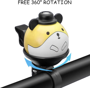 Funny Bike Bell Kids, 4 COLOURS - Universal Bike/Scooter/Micro Scooters Plain Handlebar Bell, Kids Bike Accessories | Loud | Waterproof | For Boys & Girls | Bicycle Bell Kids, Childrens Horn