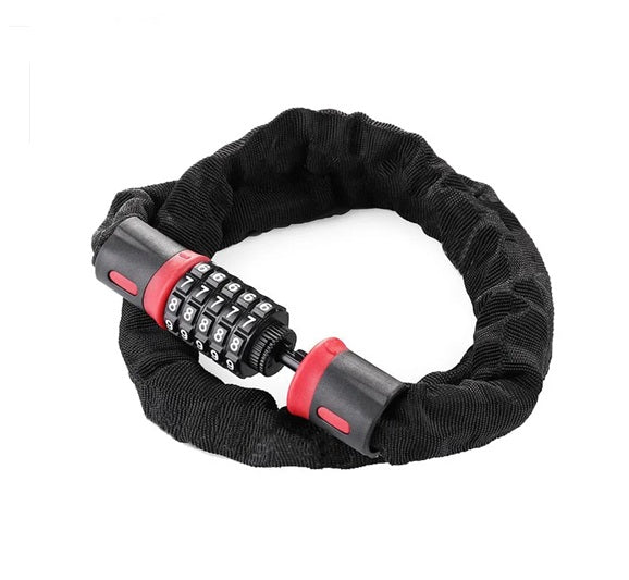 Anti‑theft bicycle chain lock 1.2 metre, five‑digit password, steel + ABS materials
