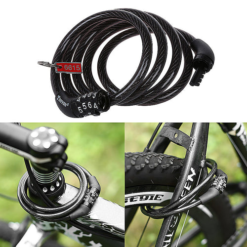 Anti‑Theft Spiral Cable Combination Lock for Bicycle & Motorcycle