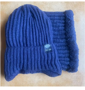 Bike Lovers Winter Knit Hat with Detachable Ear Flaps – Warm Beanie & Neckwarmer for Cyclists