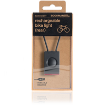 Load image into Gallery viewer, Bookman Block Light Rear Black bicycle light for cycling
