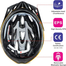 Load image into Gallery viewer, Strauss Adjustable Lightweight Cycling Helmet – adult adjustable helmet for 58‑62 cm head size, 18 air vents for airflow, lightweight shell, dial‑fit system and secure chin strap
