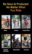 Load image into Gallery viewer, CushBike smart bike tail light – anti-theft, motion-activated alarm, USB charge, IPX5 waterproof, ideal for urban cycling.
