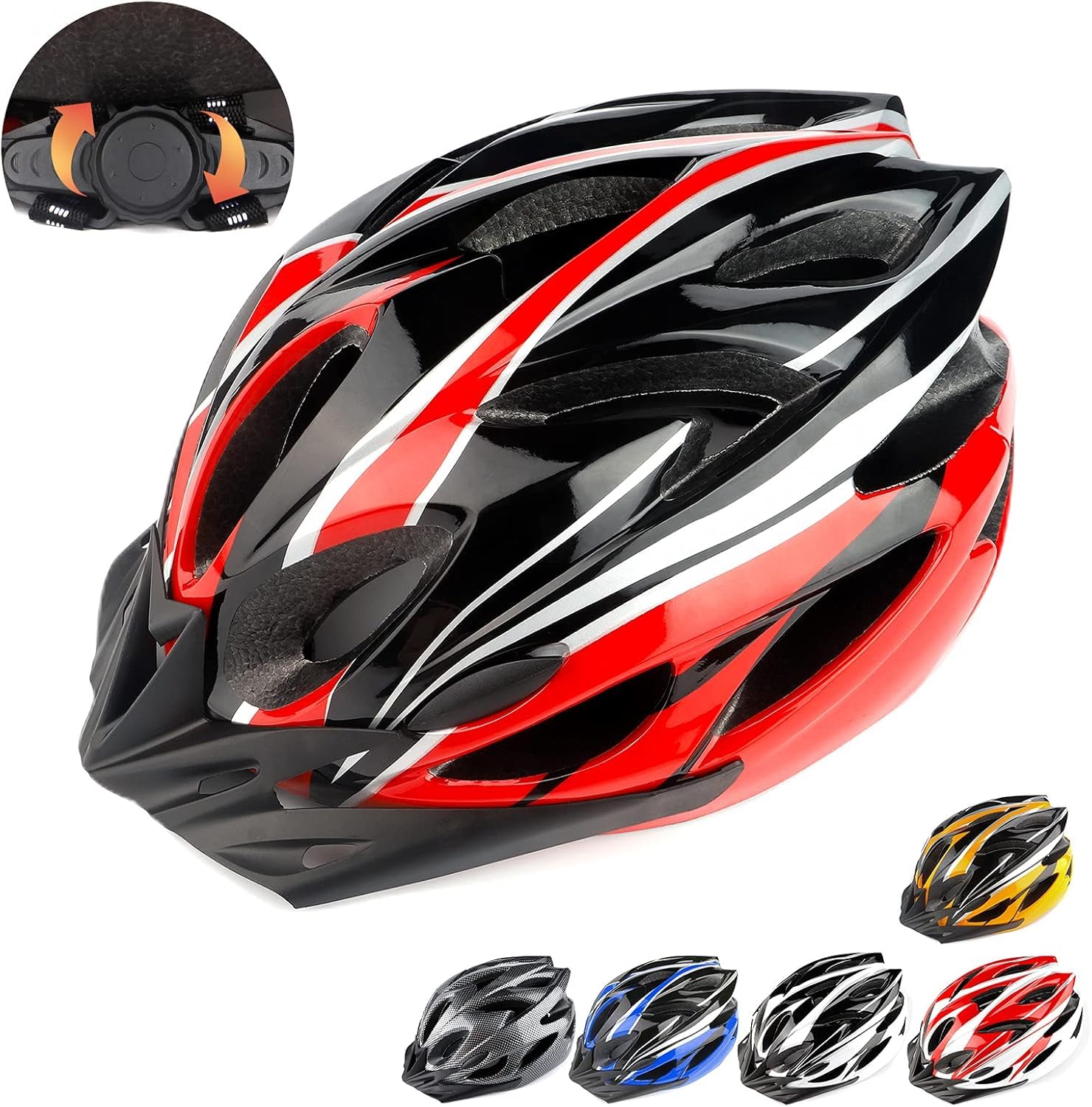 50-58 cm bike helmet Premium Lightweight Bicycle Helmet 58-62 cm – 18 Vents Road & Mountain – CUSHBIKE