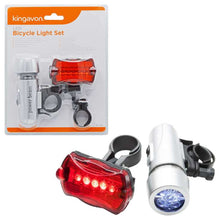Load image into Gallery viewer, Front &amp; Rear Bicycle LED Light Combo – Battery Powered for Safe Cycling
