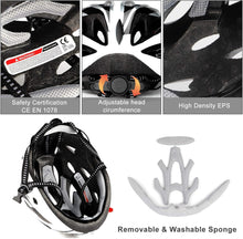 Load image into Gallery viewer, Strauss Adjustable Lightweight Cycling Helmet – adult adjustable helmet for 58‑62 cm head size, 18 air vents for airflow, lightweight shell, dial‑fit system and secure chin strap
