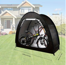 Load image into Gallery viewer, Black outdoor bike cover with weather-resistant and UV protection design
