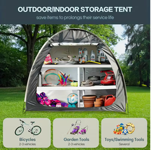 Load image into Gallery viewer, Black outdoor bike cover with weather-resistant and UV protection design
