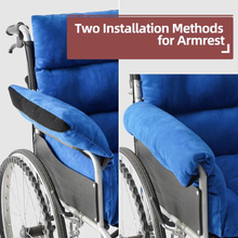 Load image into Gallery viewer, Blue coccyx support cushion for wheelchair seating.

