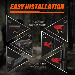 Rechargeable Bike Lights Front and Back, LED Ultra Bright Bicycle Lights, Road Mountain Bike Accessories