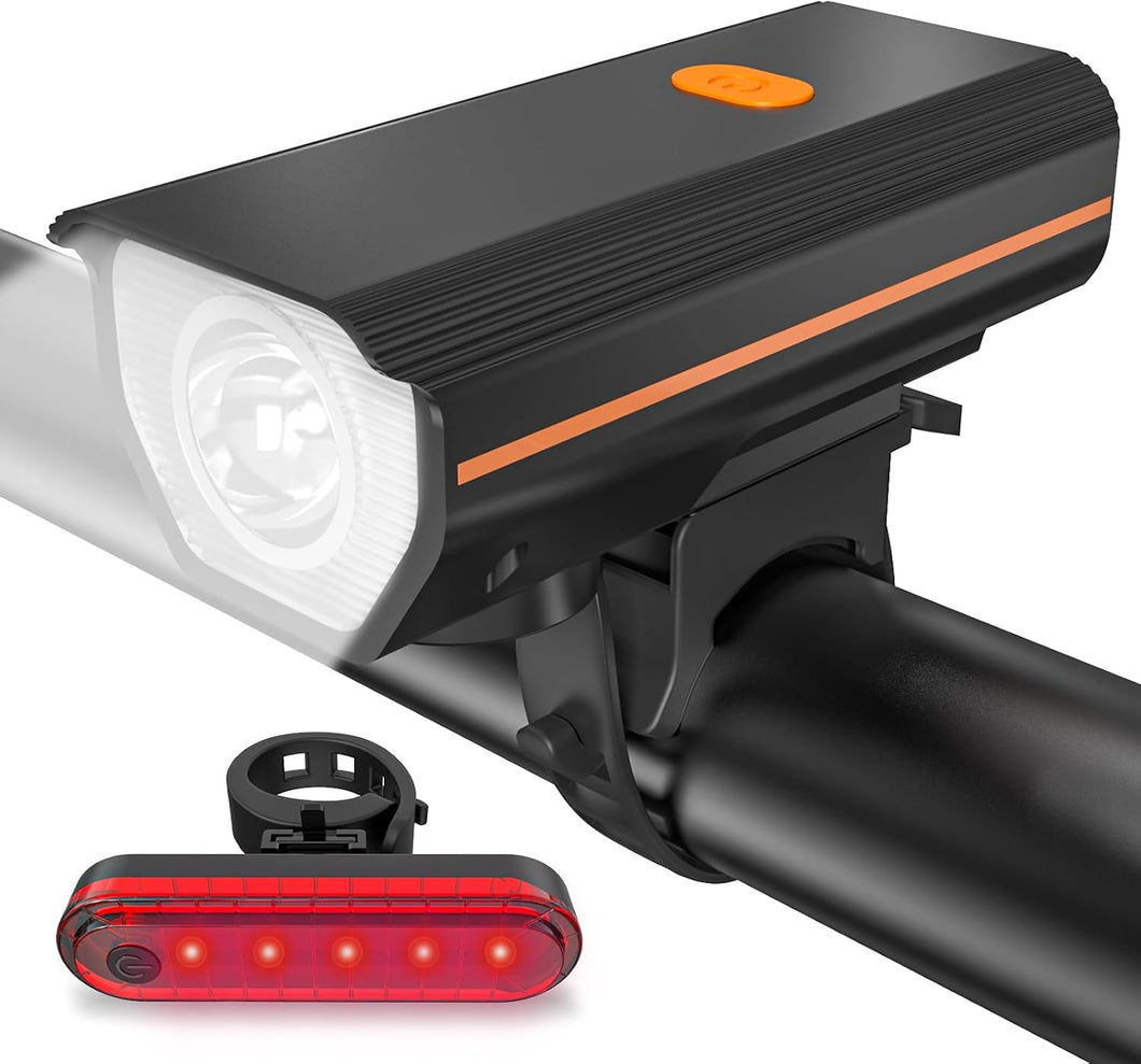 Front & Back LED Bike Lights Set – Rechargeable Road/Mountain Edition