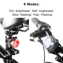 Load image into Gallery viewer, Super Bright COB USB Rechargeable Bicycle Front Lights and Warn Tail Light Set Waterproof IPX4
