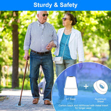 Load image into Gallery viewer, Supregear heavy-duty 19mm rubber ferrule installed on a walking stick, engineered for stability, safety, and easy push-on installation for daily mobility support
