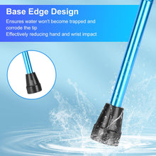 Load image into Gallery viewer, Black non-slip rubber cane end cap with a wide base design, shown providing reliable traction and floor protection on hard surfaces
