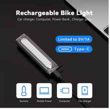 Load image into Gallery viewer, USB-C Rechargeable Color-Changing LED Bicycle Tail Light (IPX6, 14 Modes)
