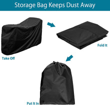 Load image into Gallery viewer, Heavy‑duty outdoor mobility scooter cover — weather‑resistant, heavy duty fabric, fits standard 3‑ or 4‑wheel scooters, protects from rain, dust and UV.
