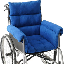 Load image into Gallery viewer, Non-slip bottom view of wheelchair cushion accessory.
