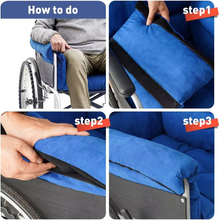 Load image into Gallery viewer, Wheelchair comfort accessory set installed on chair.
