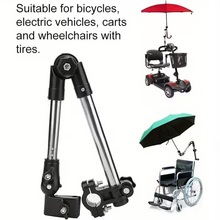 Load image into Gallery viewer, Hands-free umbrella holder for mobility scooter outdoors
