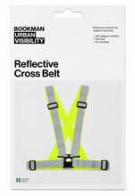 Load image into Gallery viewer, Bookman Urban Visibility Reflective Cross Belt in its original product packaging.
