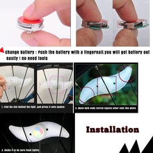 Load image into Gallery viewer, Bike rim lighting by CushBike – 5 colourful spoke LED lights for both wheels, high‑visibility safety enhancement for urban commuting and trail riding
