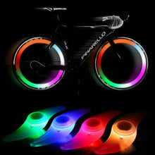 Load image into Gallery viewer, LED spoke lights for bicycles by Cushbike.
