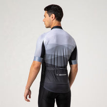 Load image into Gallery viewer, CushBike men’s winter cycling wear – black fleece-lined long‑sleeve jersey made for cold‑weather rides, featuring thermal insulation, full zip, and snug fit for layering.
