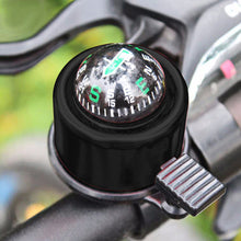 Load image into Gallery viewer, Aluminum Alloy Bicycle Ring Bell with Compass Bike Handlebar Alarm Horn Mountain Accessories - Black
