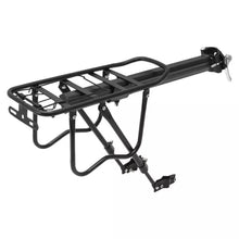 Load image into Gallery viewer, Rear bike carrier rack – alloy construction, fits mountain and road bikes, ideal for heavy loads.
