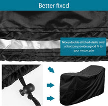 Load image into Gallery viewer, Heavy‑duty outdoor mobility scooter cover — weather‑resistant, heavy duty fabric, fits standard 3‑ or 4‑wheel scooters, protects from rain, dust and UV.
