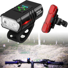 Load image into Gallery viewer, High-brightness front and rear LED bike lights, durable and waterproof.
