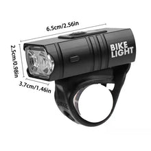 Load image into Gallery viewer, Rechargeable bicycle LED headlight and tail light combo.

