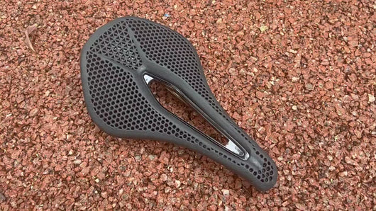 Honeycomb structured bike saddle for shock absorption