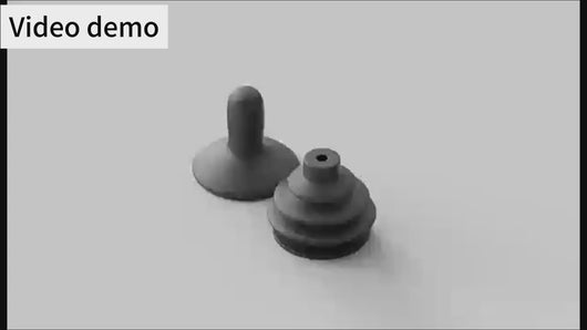 Video showing black silicone joystick button cap installed on a wheelchair controller
